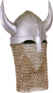 Spangenhelm iron horns chain gorget Helmet