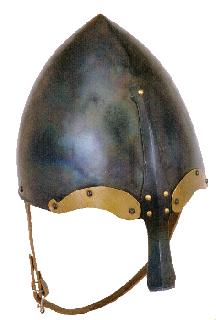 Spangenhelm black-brass Helmet