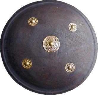 Leather & brass Shield