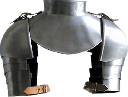 Gothic gorget with shoulders and plates